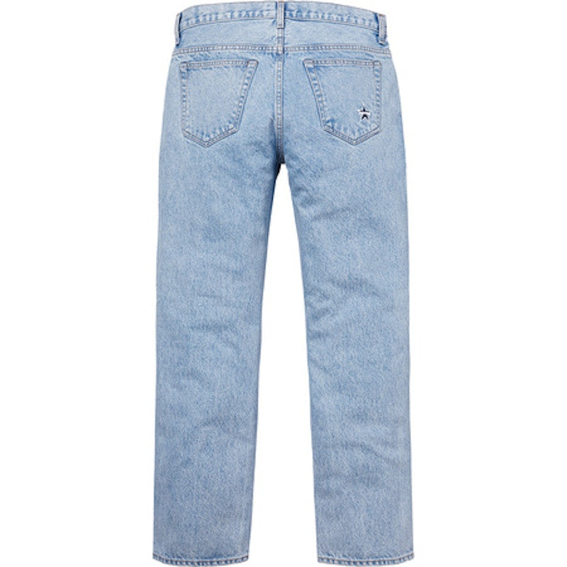 Supreme Washed Regular Jeans Blue