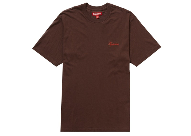 Supreme Washed Script S/S Top (FW23) Dark Brown