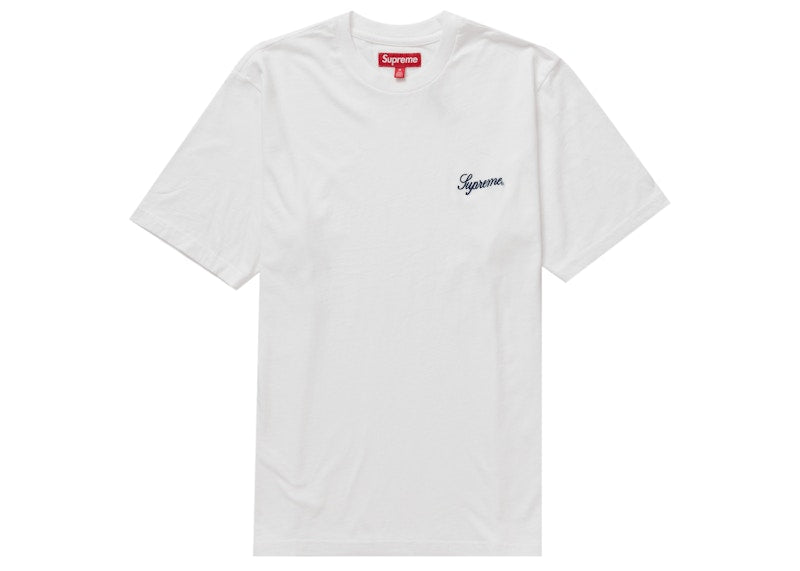 Supreme Washed Script S/S Top (FW23) White