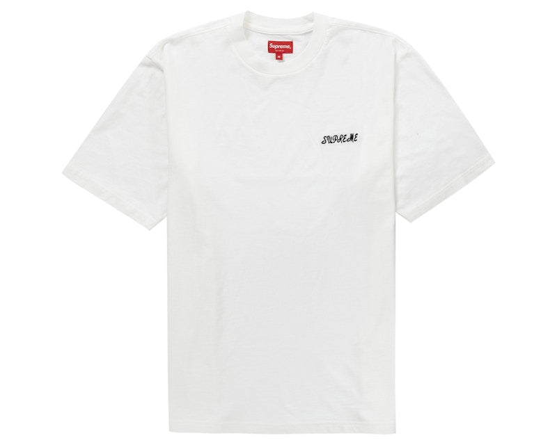 Supreme Washed Script S/S Top White