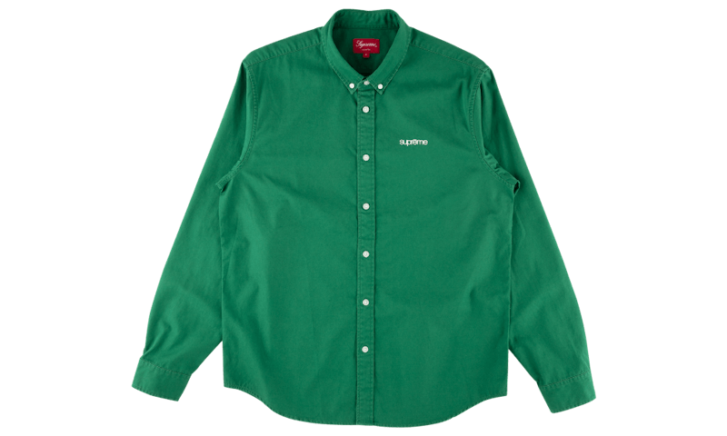 Supreme Washed Twill Shirt Green