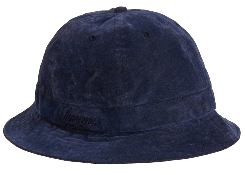 Supreme Washed Velvet Bell Hat Navy
