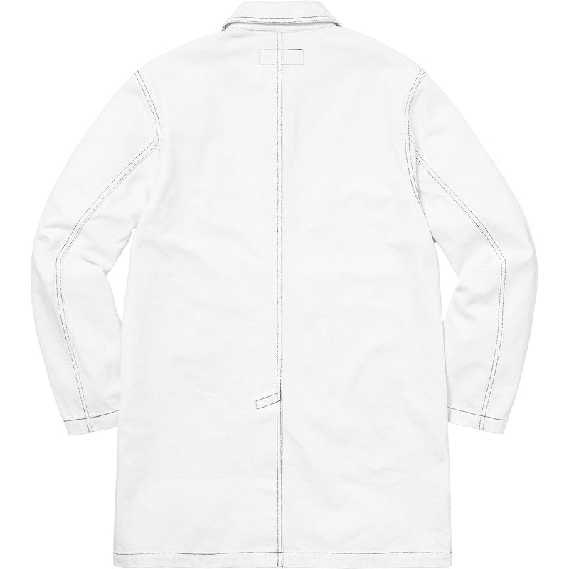 Supreme Washed Work Trench Coat White