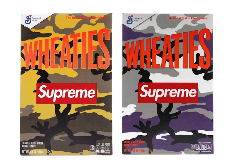 Supreme Wheaties Cereal Box Purple Camo & Orange Camo Set of 2 (Not Fit For Human Consumption)