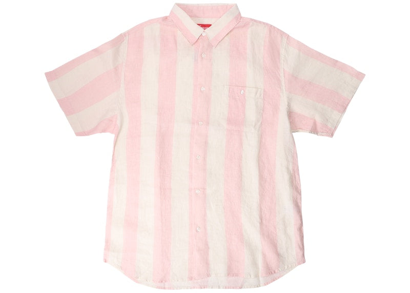 Supreme Wide Stripe Shirt Pink