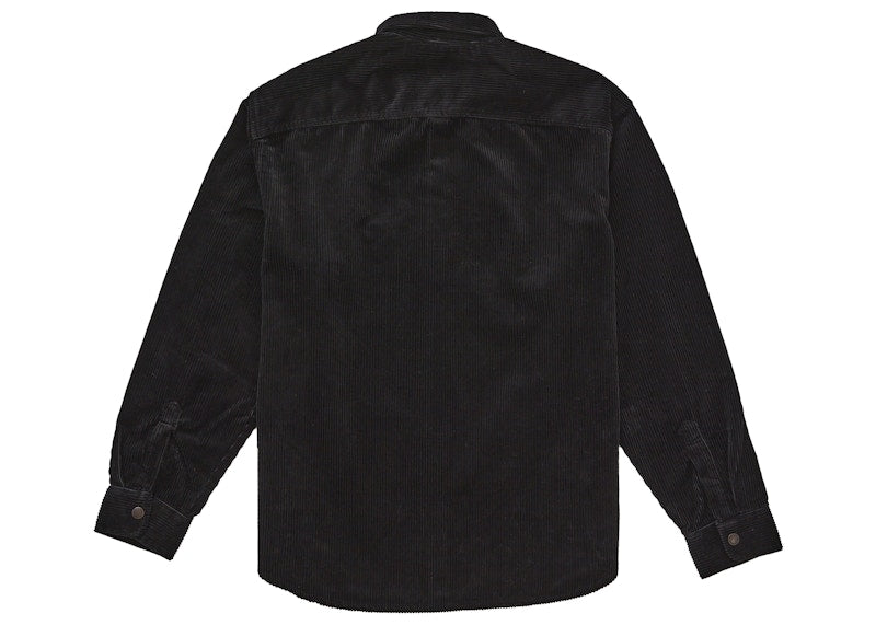 Supreme Wide Wale Corduroy Snap Shirt (FW25) Black