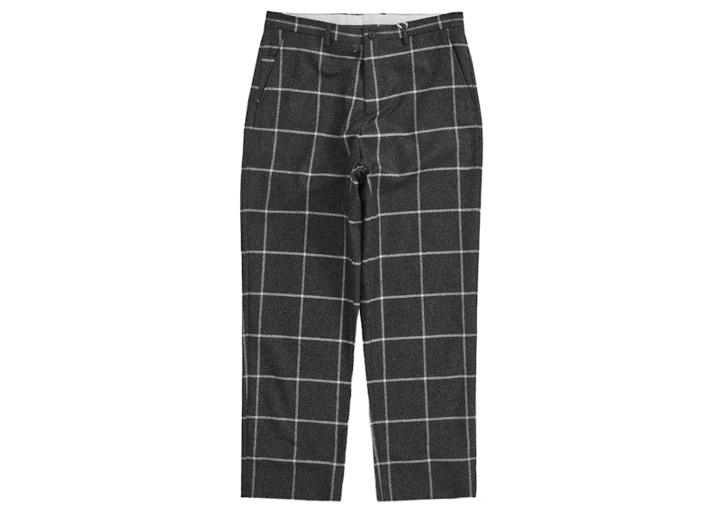 Supreme Windowpane Wool Trouser Black Window