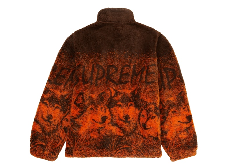 Supreme Wolf Fleece Jacket Brown