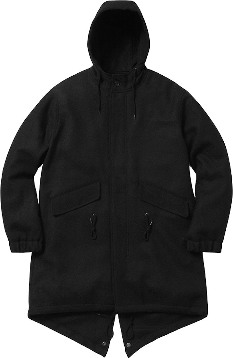 Supreme Wool Fishtail Parka Black