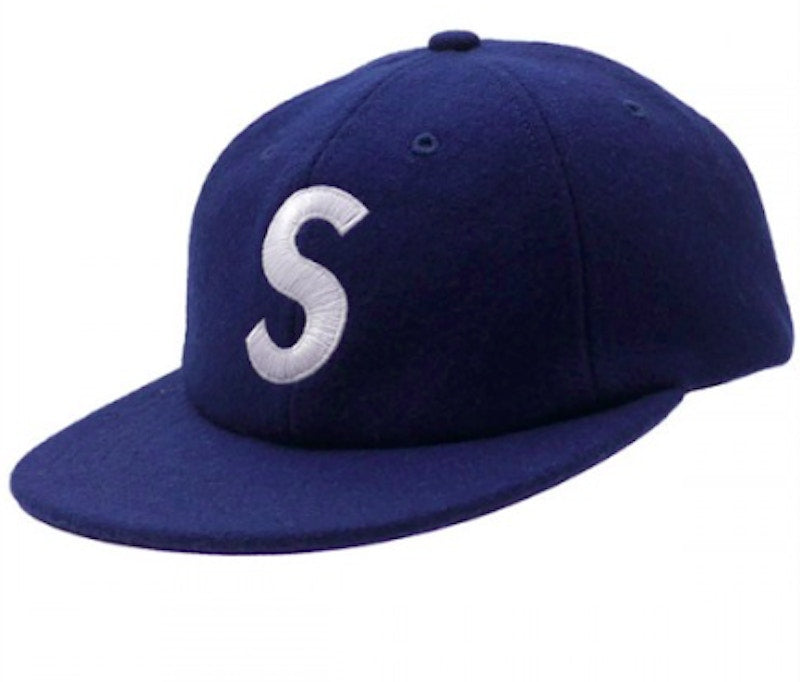 Supreme Wool S Logo Hat (FW15) Navy