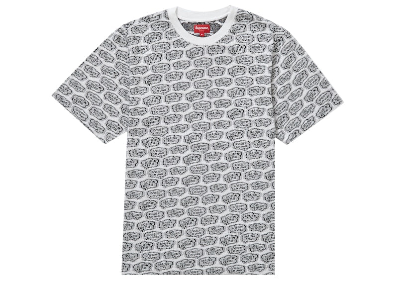 Supreme Word Bubble Jacquard S/S Top White