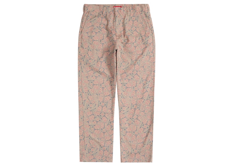 Supreme Work Pant Khaki Floral Cards