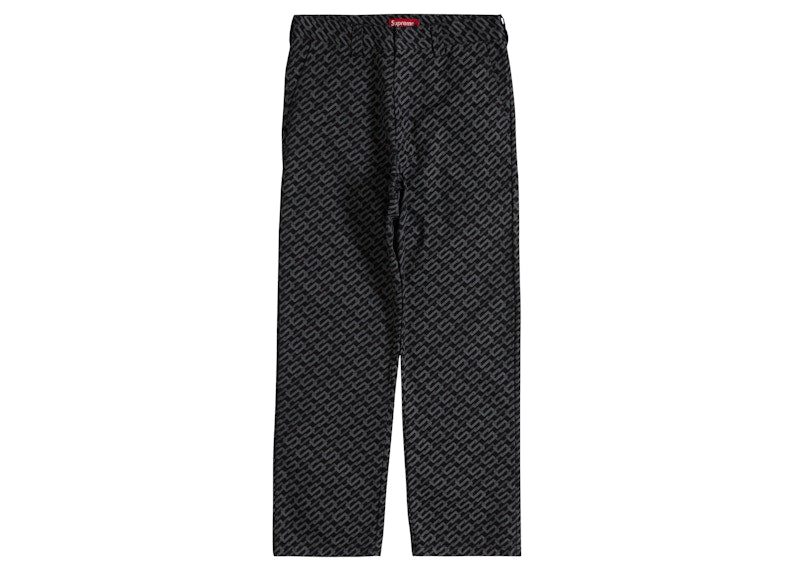 Supreme Work Pant Pant (SS22) Black Monogram