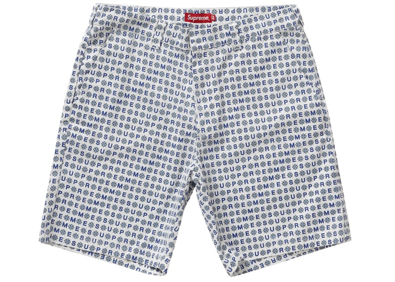 Supreme Work Short (SS19) White Foulard