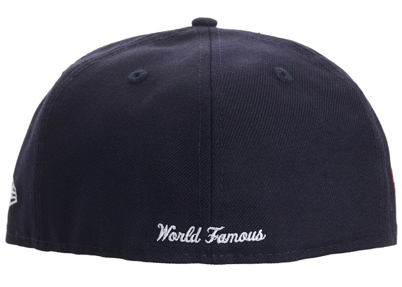 Supreme World Famous Box Logo New Era Navy