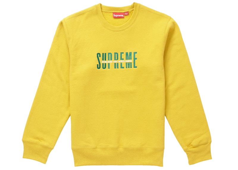 Supreme World Famous Crewneck Mustard