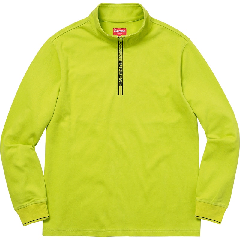Supreme World Famous Half Zip Pullover Lime