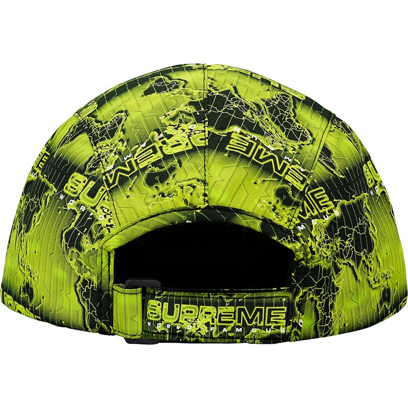 Supreme World Famous Taped Seam Camp Cap Acid Green