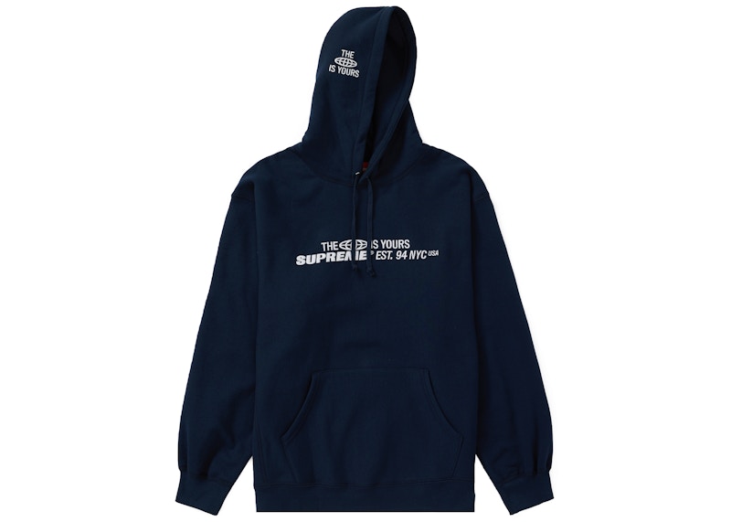 Supreme World Is Yours Hooded Sweatshirt Navy