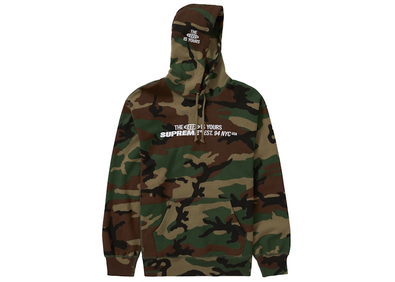 Supreme World Is Yours Hooded Sweatshirt Woodland Camo