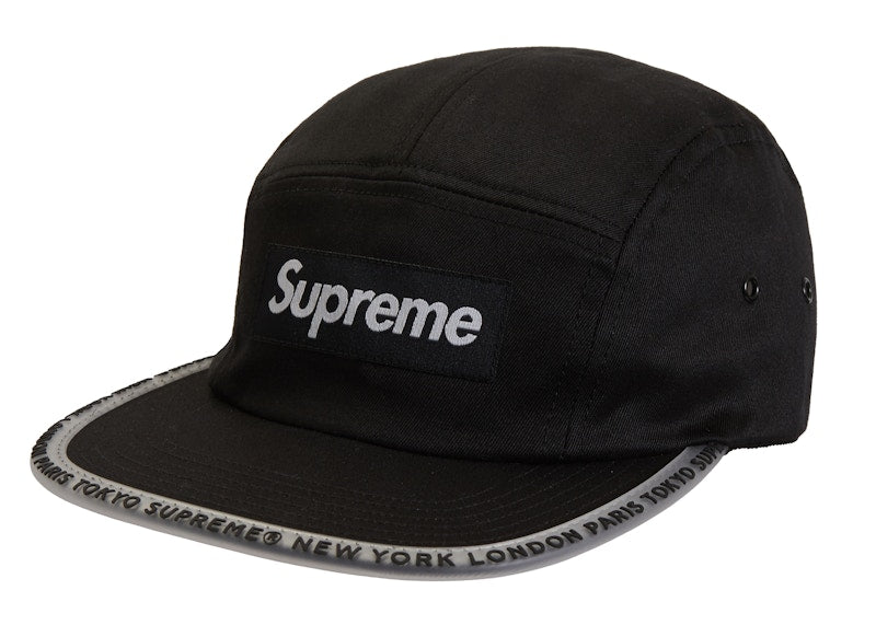 Supreme Worldwide Visor Tape Camp Cap Black