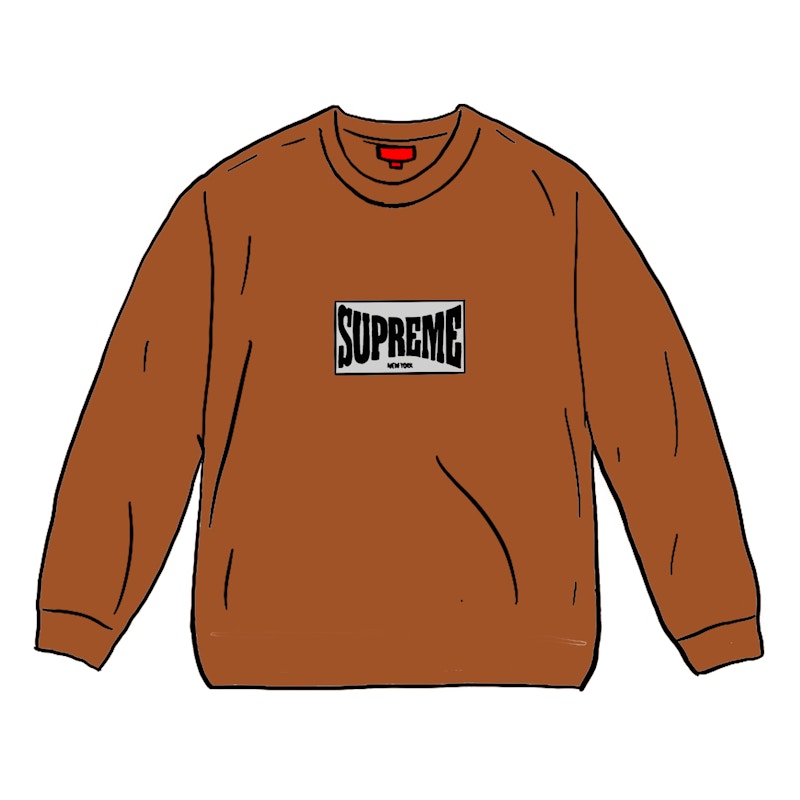 Supreme Woven Label L/S Top Rust