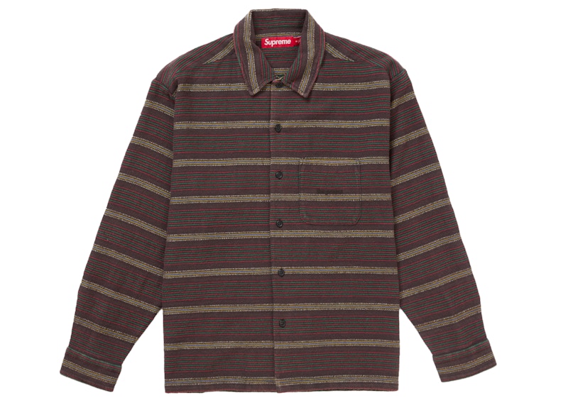 Supreme Woven Stripe Shirt Faded Black