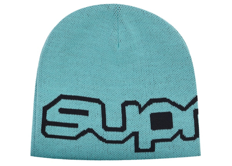 Supreme Wrap Logo Beanie Turquoise