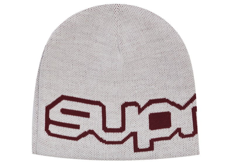 Supreme Wrap Logo Beanie White