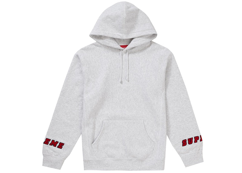 Supreme Wrist Logo Hooded Sweatshirt Ash Grey