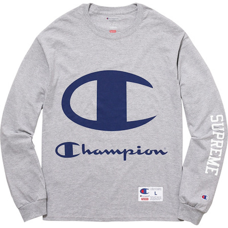 Supreme X Champion LS Tee Grey