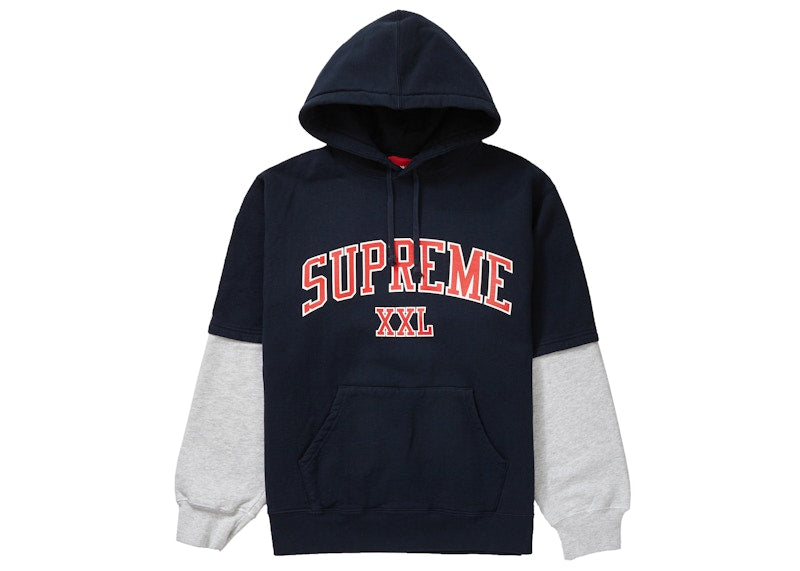 Supreme XXL Hooded Sweatshirt Navy