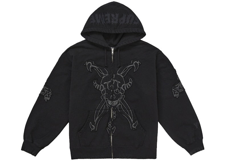 Supreme Y's by Yohji Yamamoto Zip Up Hooded Sweatshirt Black