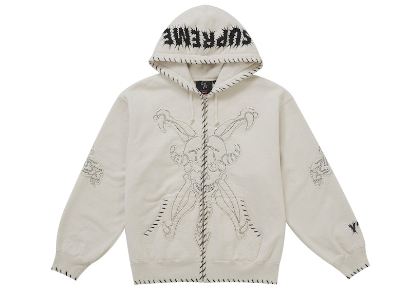 Supreme Y's by Yohji Yamamoto Zip Up Hooded Sweatshirt Natural