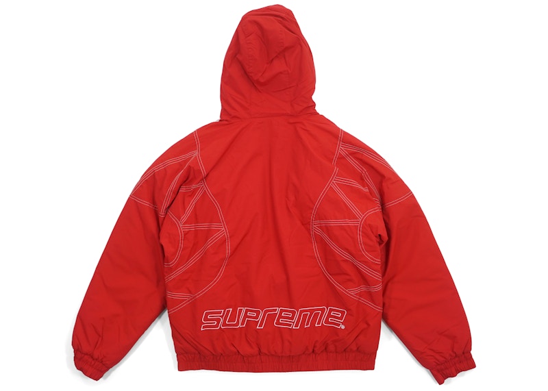 Supreme Zig Zag Stitch Puffy Jacket Red
