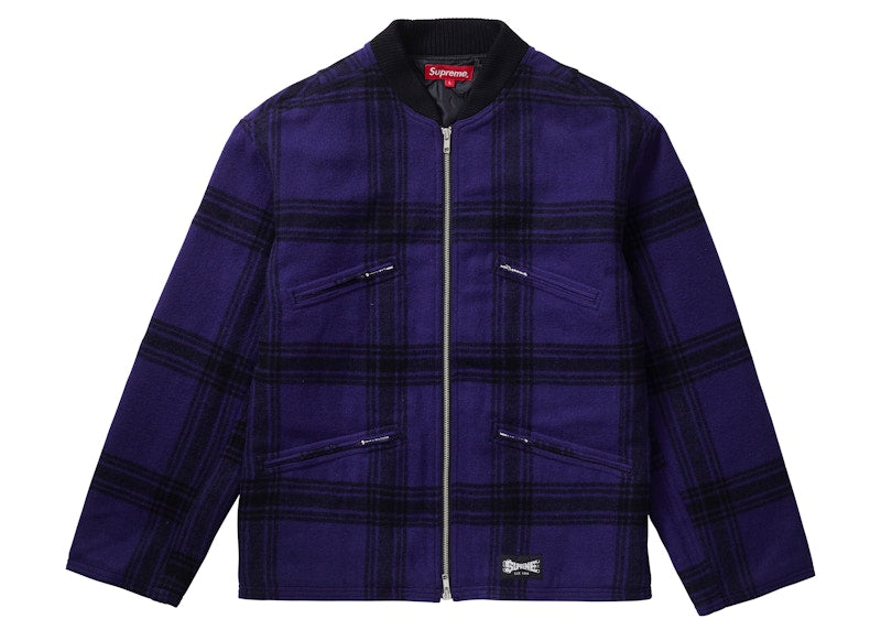 Supreme Zip Car Jacket Purple