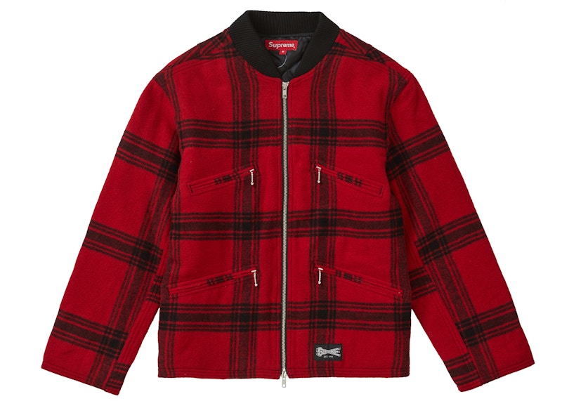 Supreme Zip Car Jacket Red