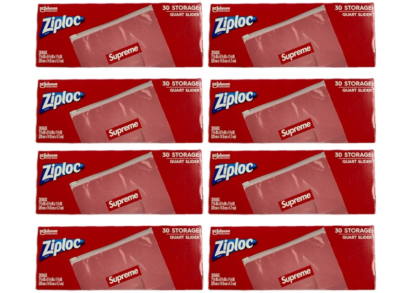 Supreme Ziploc Bags 8x Lot (Box Of 30)