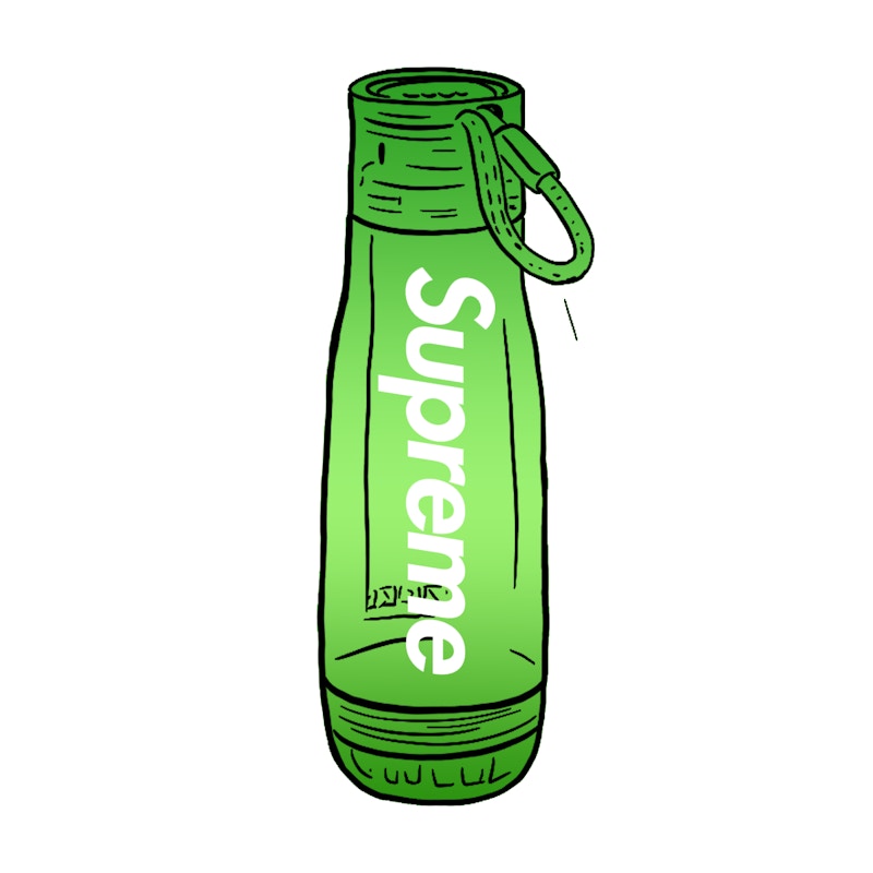 Supreme Zoku Glass Core 16 oz. Bottle Green