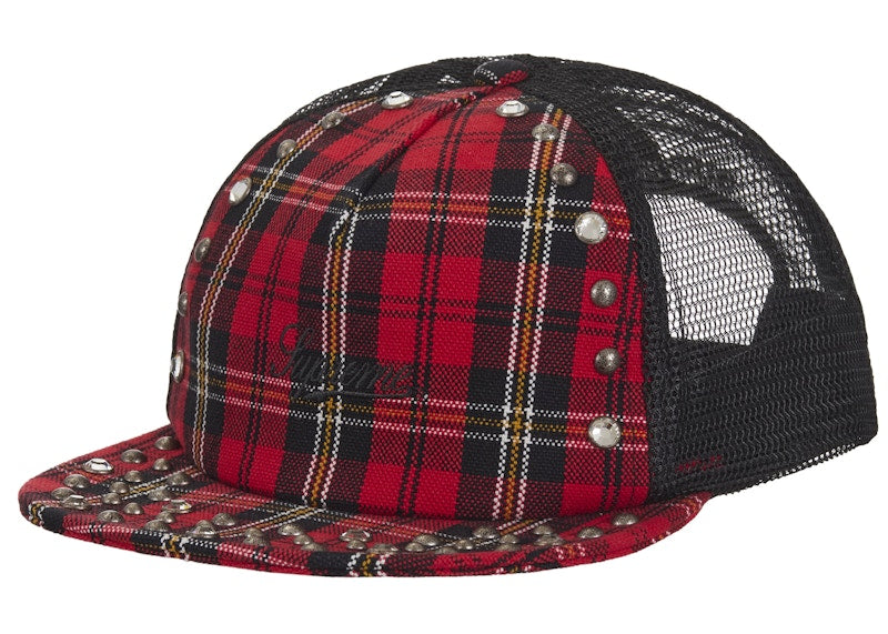 Supreme b.b. Simon Studded Mesh Back 5-Panel Plaid