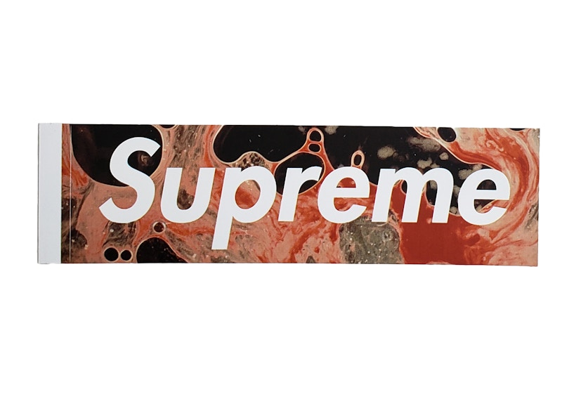 Supreme x Andres Serraro Blood & Semen Box Logo Sticker