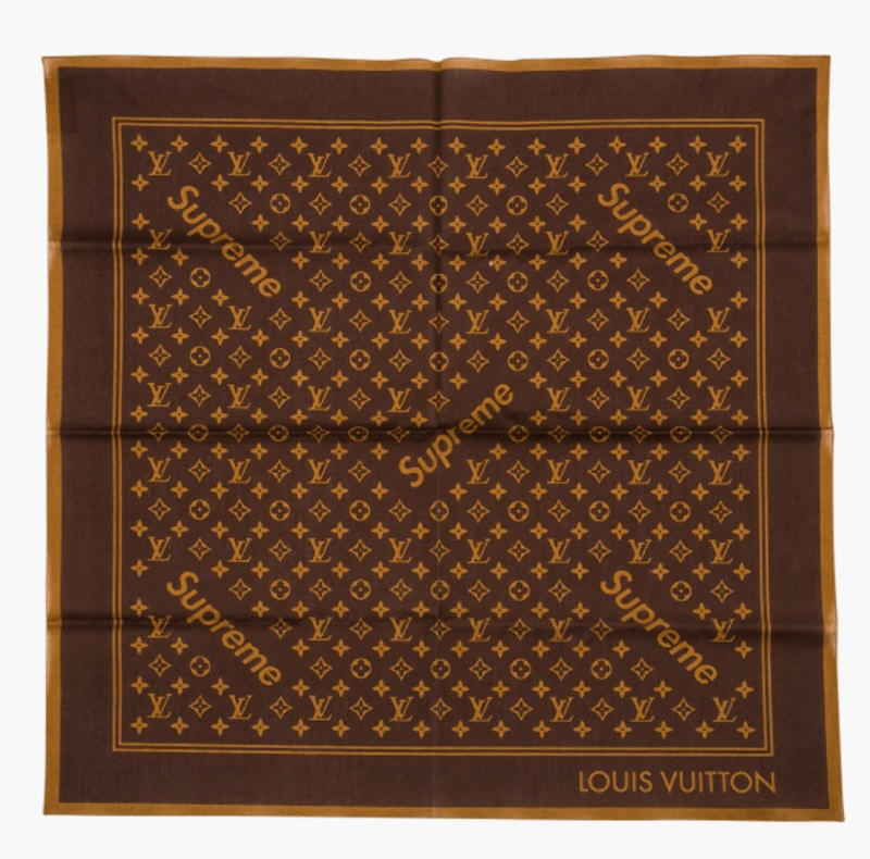 Supreme x Louis Vuitton Monogram Bandana Brown