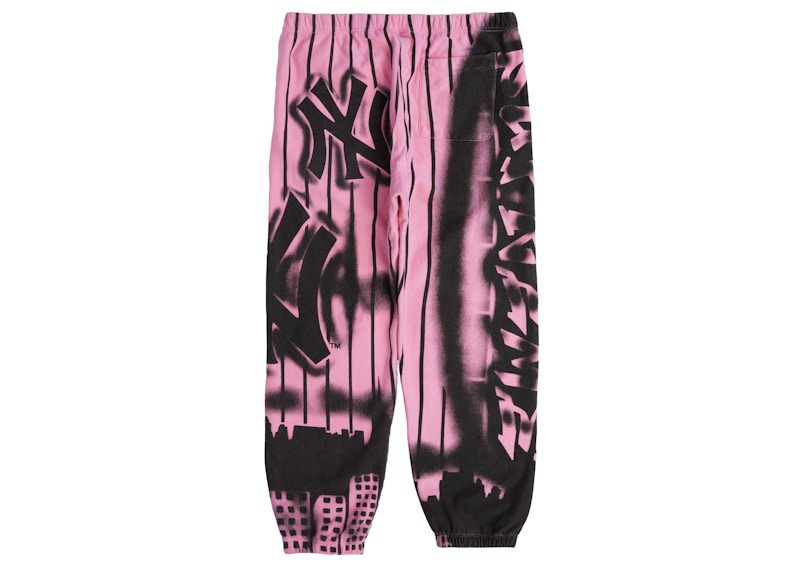 Supreme x New York Yankees Airbrush Sweatpant Pink