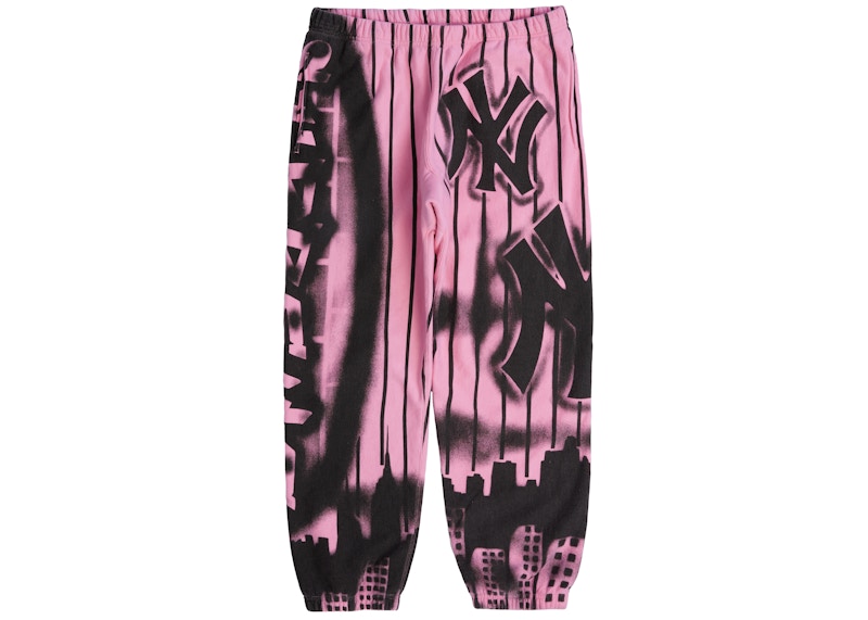 Supreme x New York Yankees Airbrush Sweatpant Pink