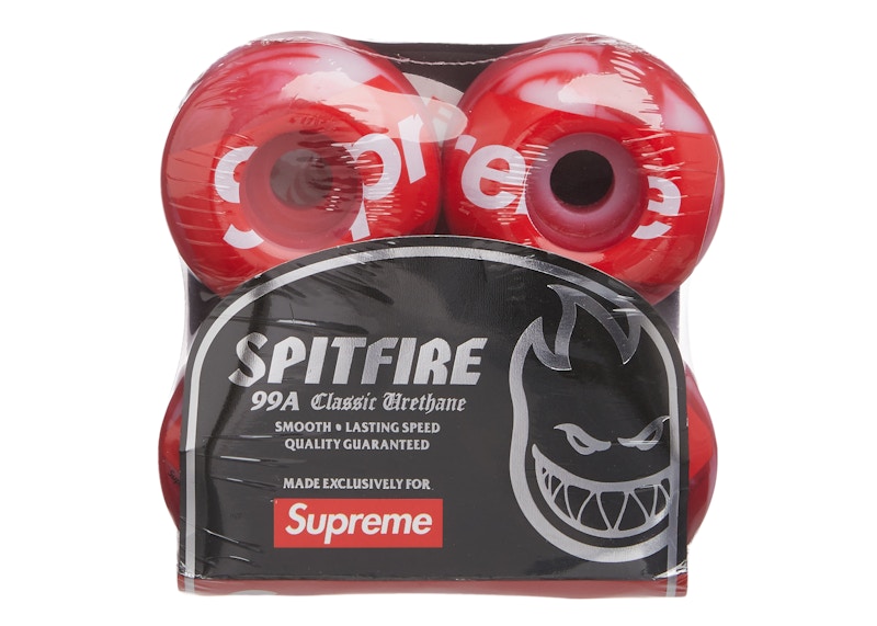 Supreme x Spitfire Shop Logo Wheels Red