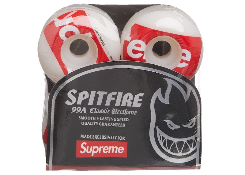 Supreme x Spitfire Shop Logo Wheels White