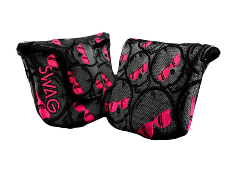 Swag Golf Concentric Skull Mallet Golf Club Cover Black/Pink