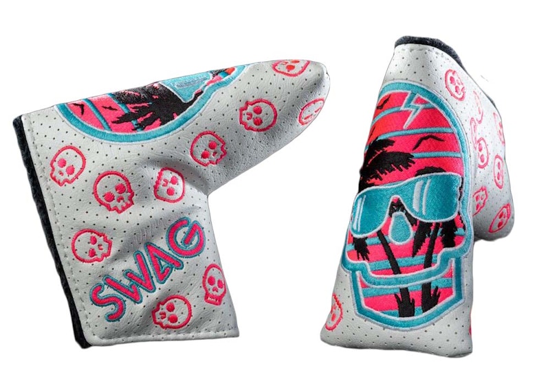 Swag Golf Sunset Skull Blade Cover 2.0 Golf Club Cover White/Pink