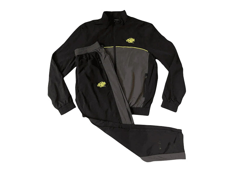 Syna Syna Logo Shell Tracksuit Black/Grey/Yellow