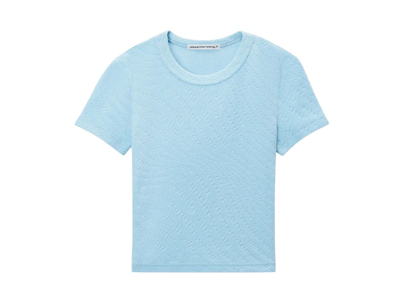 T by Alexander Wang Crew Neck Short Sleeve Baby Tee Sky Blue